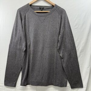 J. Peterman Mens Dark Gray Crew Neck Long Sleeve Sweatshirt Size XL